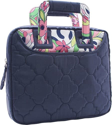 Front Standard. Studio C - Prep In Your Step Tote for Most Tablets Up to 10" - Navy.