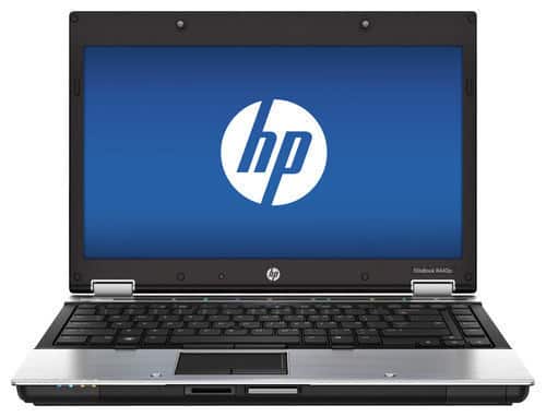 Front. HP - Elitebook 14" Refurbished Laptop - Intel Core i5 - 4GB Memory - 160GB Hard Drive - Black.