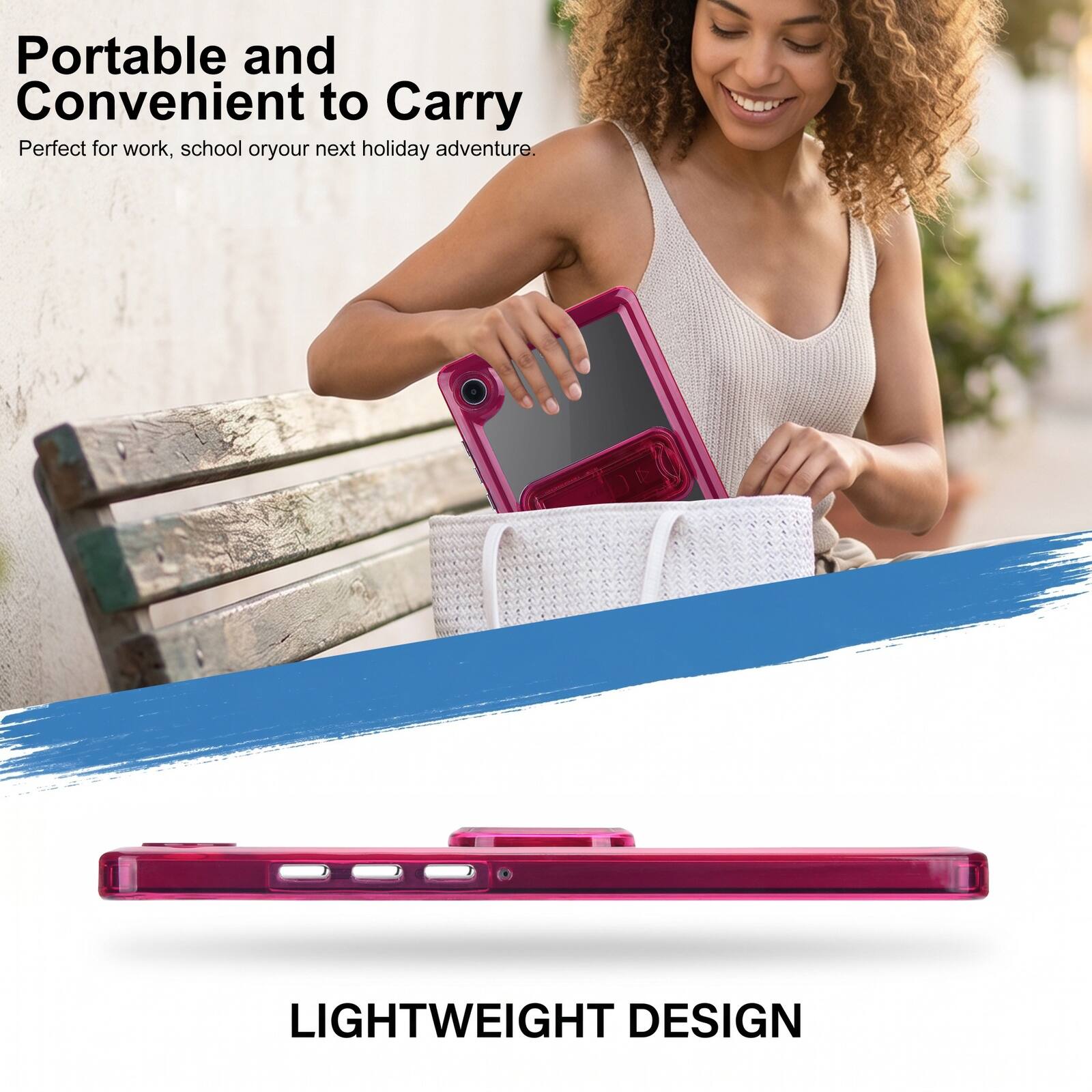Portable and Convenient to Carry  
Perfect for work, school or your next holiday adventure.  

LIGHTWEIGHT DESIGN