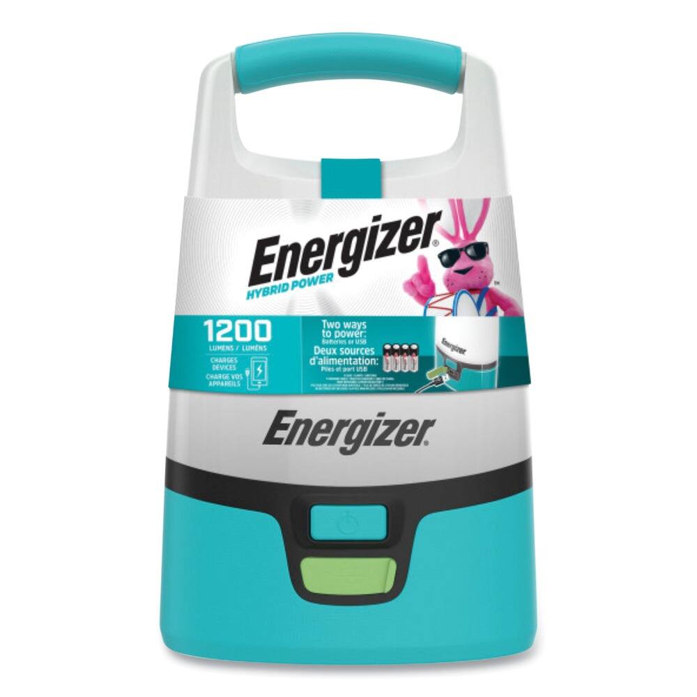 Energizer  
HYBRID POWER  

1200 LUMENS / LUMENS  

Two ways to power:  
- USB  
- Solar  

Deux sources d'alimentation:  
- USB  
- Solaire  

Energizer