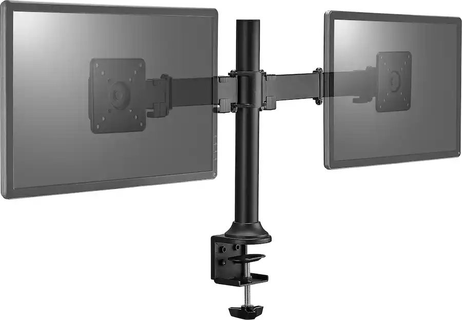 Insignia™ Dual Screen Desktop Mount for Monitors up to 32” Wide Black ...