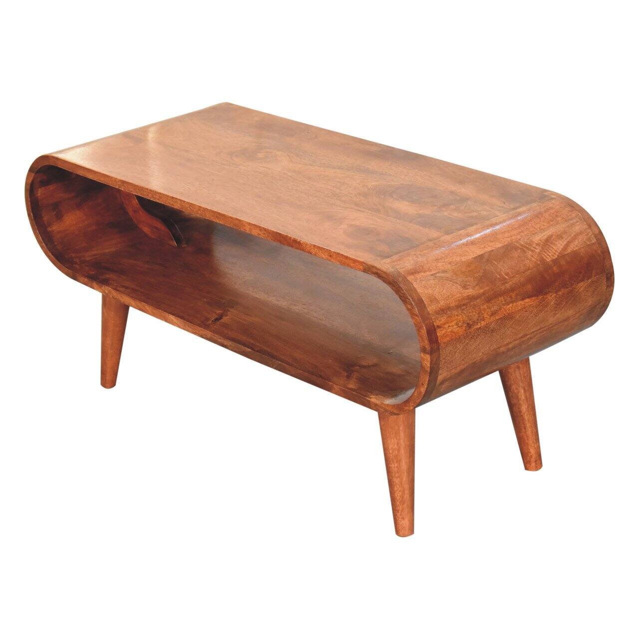 Alt View 2. Artisan Furniture - Artisan Furniture Solid Wood Amaya Nordic Style Honey Caramel Coffee Table, Light Brown - Brown.