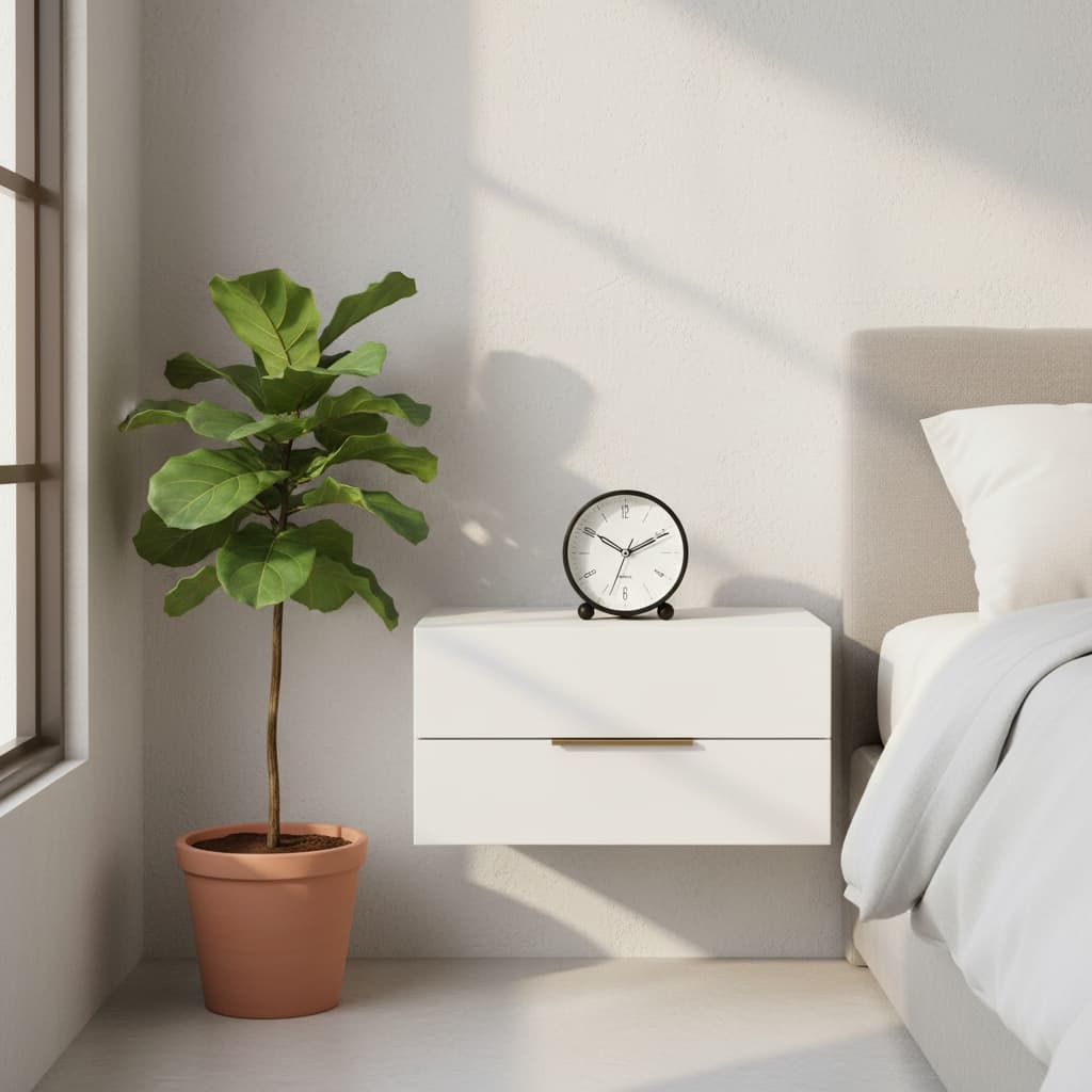 Alt View 4. FINEAK - 4 Inch Silent Non-Ticking Analog Alarm Clock with Night Light, Battery Operated, Black - Black.