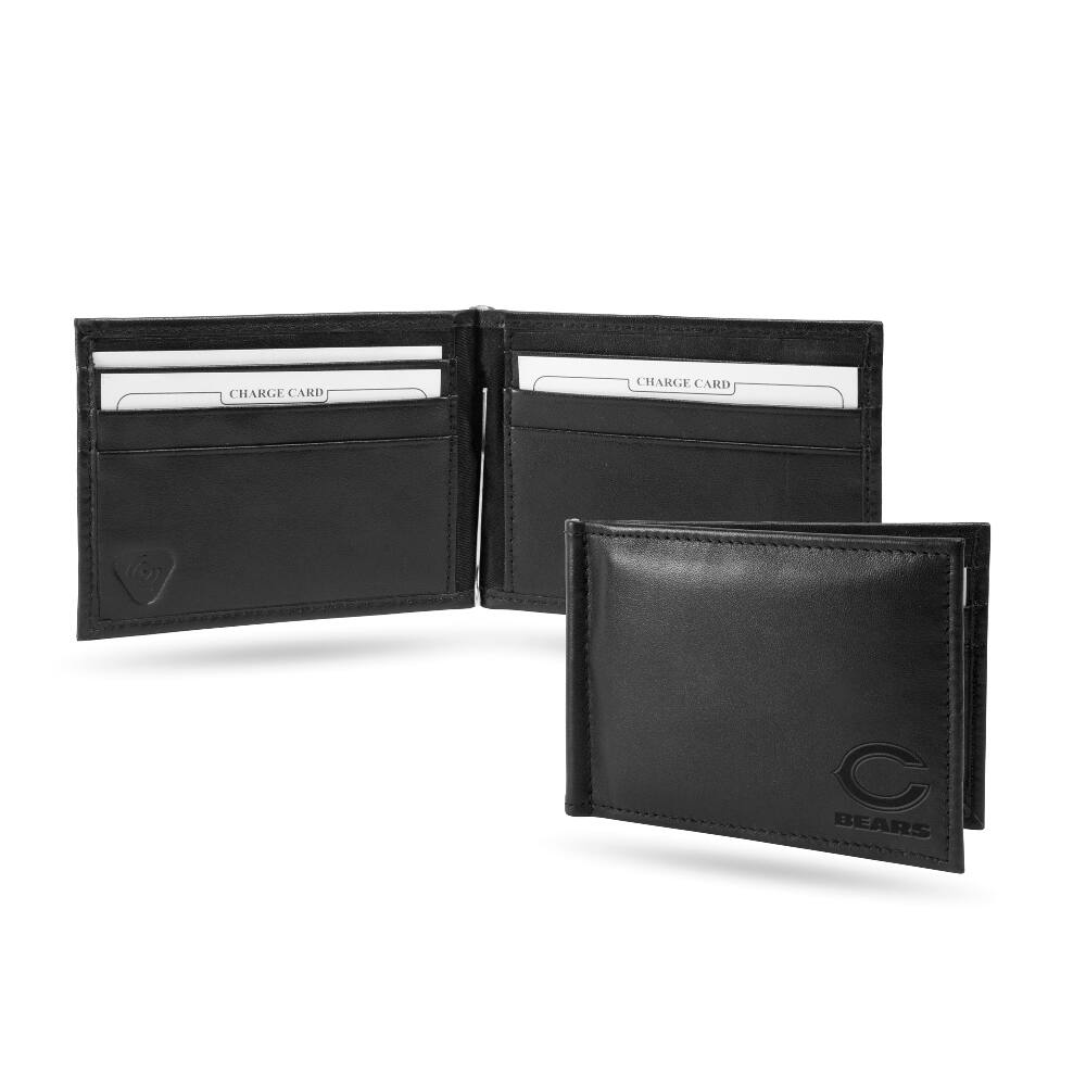 rico Rico Industries Chicago Bears RFID Blocking Shield Black Leather