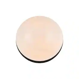 Living District - Mimi six inch dual flush mount and bath sconce in black with frosted glass - Black And Frosted White