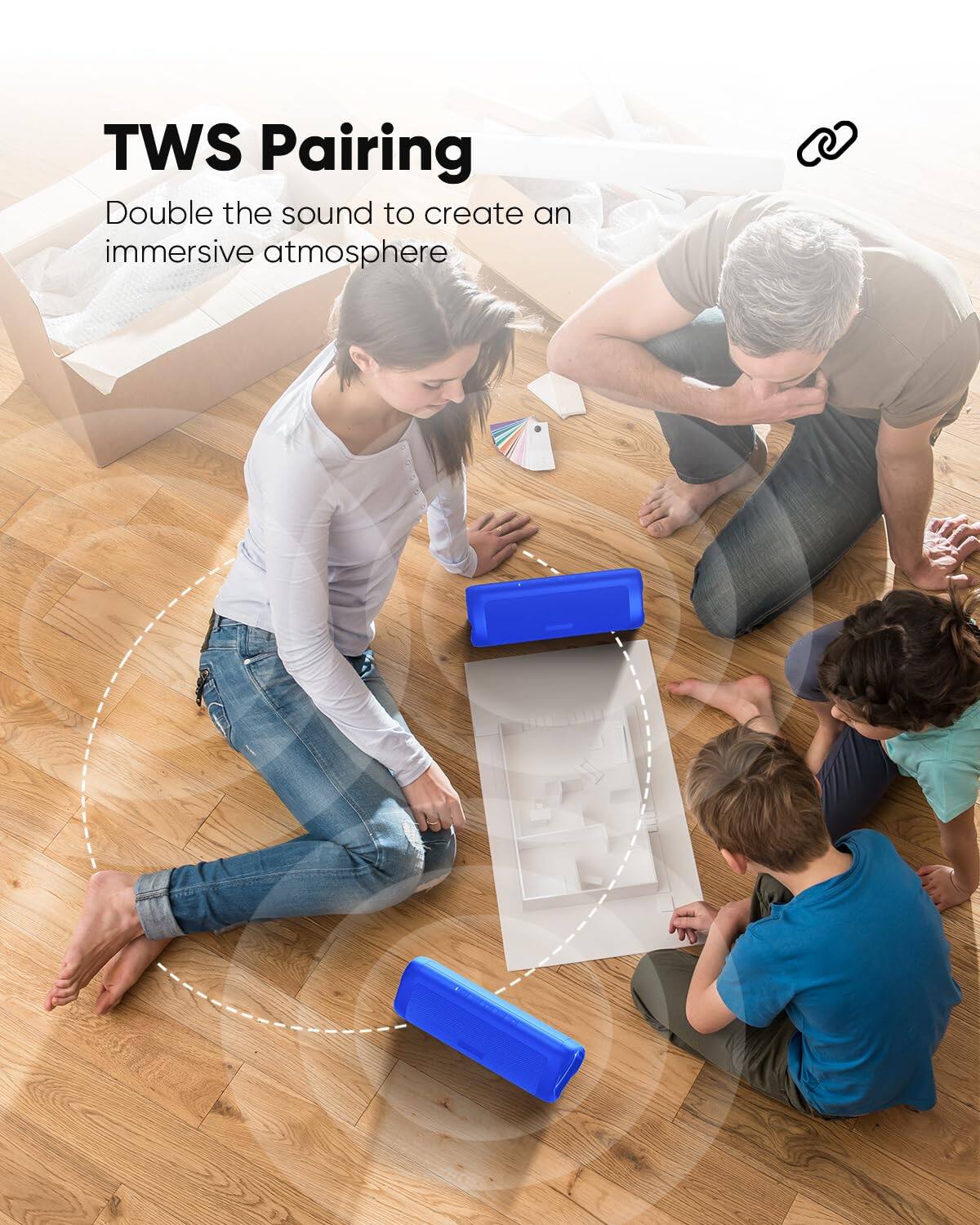 TWS Pairing  
Double the sound to create an immersive atmosphere