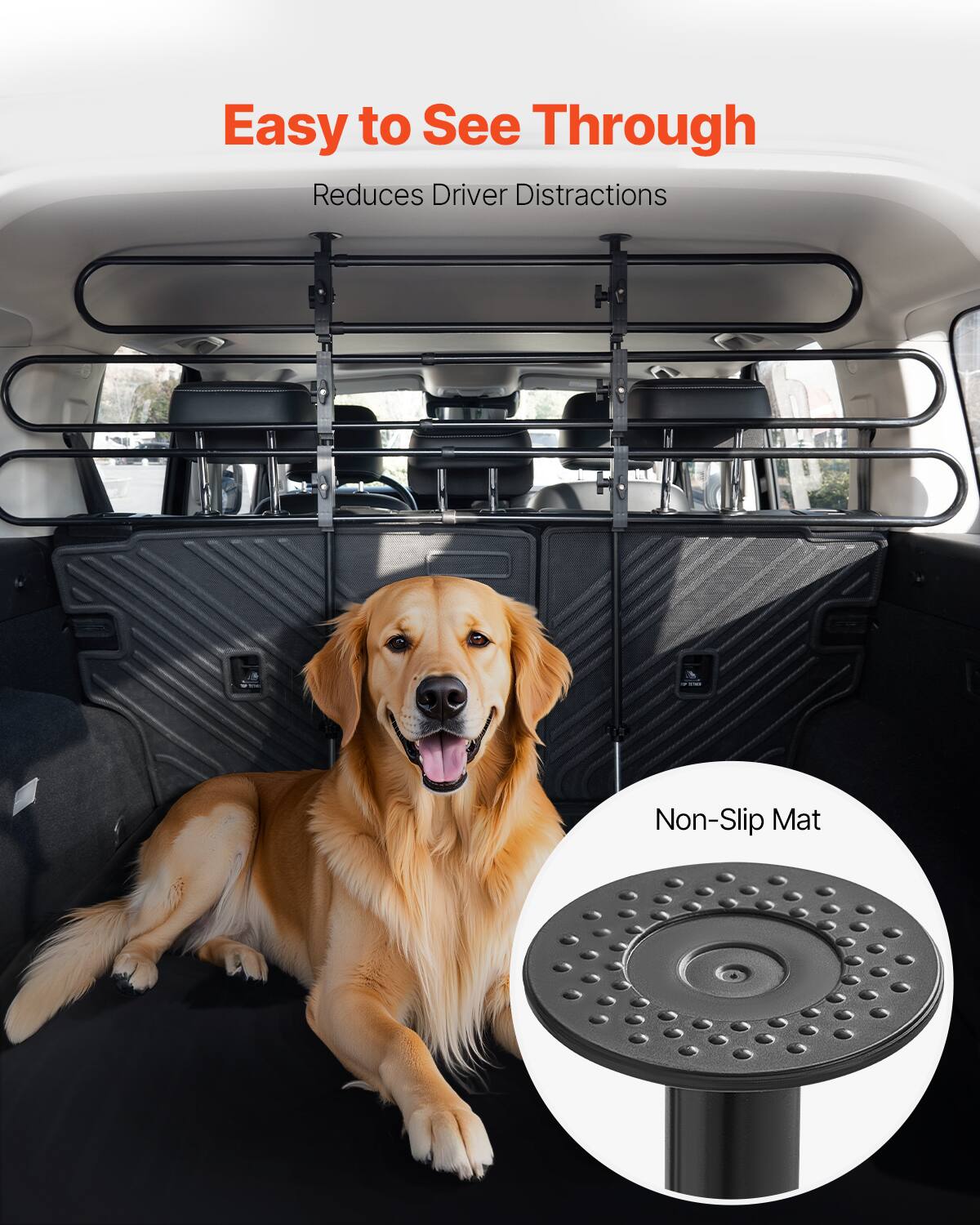 Easy to See Through  
Reduces Driver Distractions  

Non-Slip Mat
