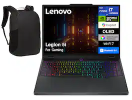 Lenovo - Legion 5i Laptop 15.1 WQXGA Display (i7-14700HX, 16GB, 1TB SSD, GeForce RTX 5050, Win 11 Pro) w/17in Backpack - Eclipse Black