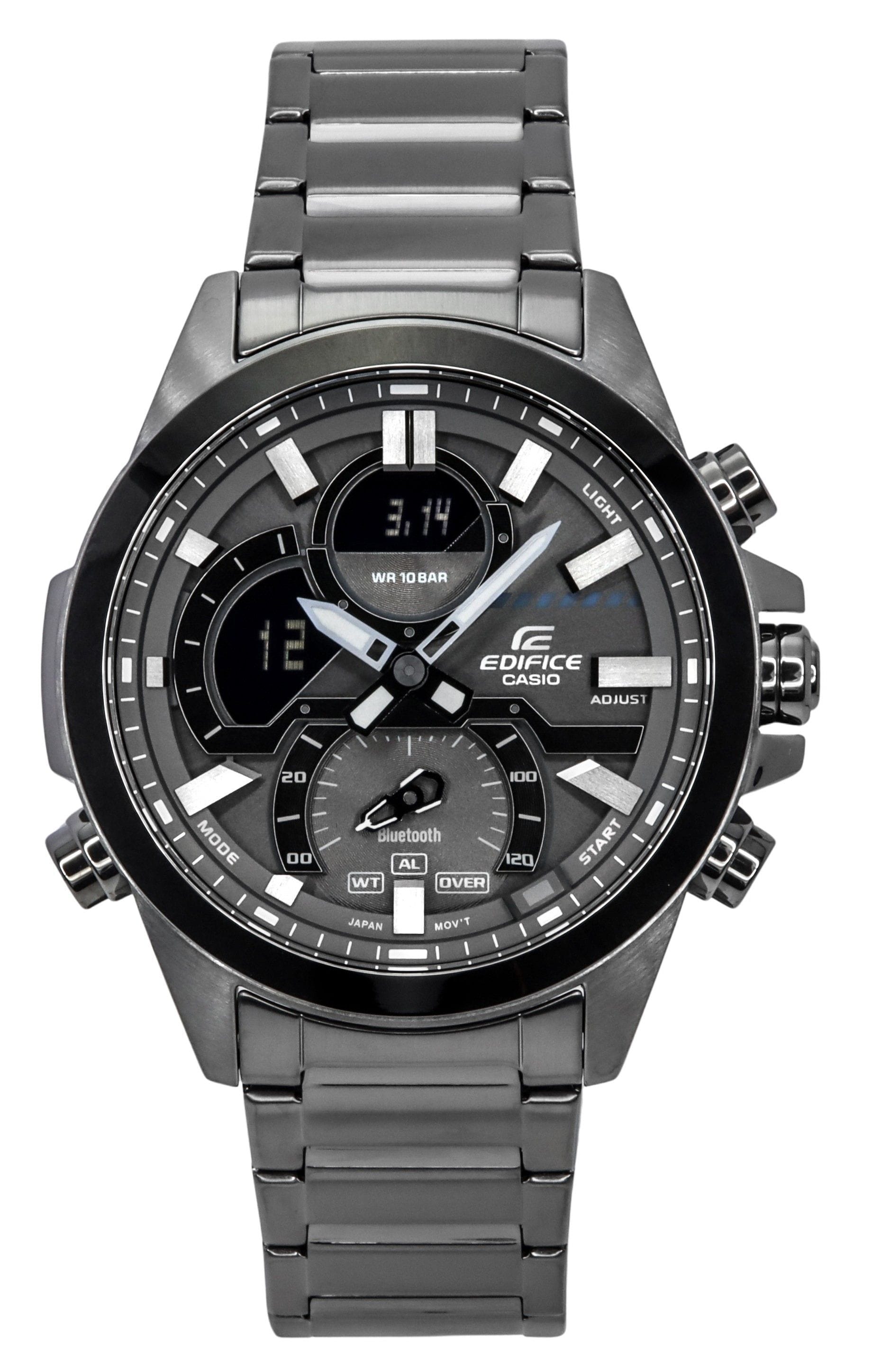 Casio - Edifice Smartphone Link Model Bluetooth Analog Digital Grey Dial Quartz ECB-30DC-1B 100M Men's Watch - Gray price history on PriceWatchPro