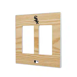 Keyscaper - Chicago White Sox Baseball Bat Design Double Rocker Light Switch Plate - Multicolor