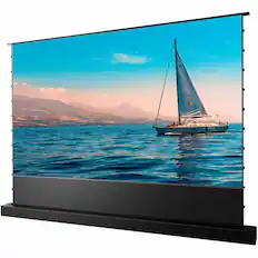 Front. AWOL Vision - ALR-F220C 120" Motorized Floor Rising ALR Ultra Short Throw Projector Screen, 4K/8K 3D - Black.