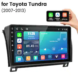 Junsun - Linux System carplay Android auto Mirror Link For Toyota Tundra 2007-2013 Car Stereo Radio GPS Navi WIFI BT RDS FM - Black