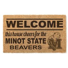 Jardine - Minot State Beavers 18" x 30" Welcome Doormat - Brown