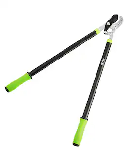 VEVOR - Loppers for Tree Trimming, 32 inch Garden Anvil Trimmer with Compound Action, Sharp Steel Blade - Handle: green;handle iron tube: black baked enamel