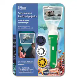 Brainstorm Limited - Brainstorm Toys - Natural History Museum Sea Creatures Flashlight & Projector 24 Sea Life Images