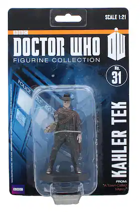 SCALE 1:21
BBC DOCTOR WHO FIGURINE COLLECTION
No. 31
www.underground-toys.com
POLICE BOX
KAHLER TEK
FROM: "A Town Called Mercy"
THIS IS A COLLECTABLE ITEM ONLY
MADE IN CHINA
UNDERGROUND TOYS
1283 2 CA 92101
BOJ DIEGO SAN BLYD KETTNER 2308 LLC