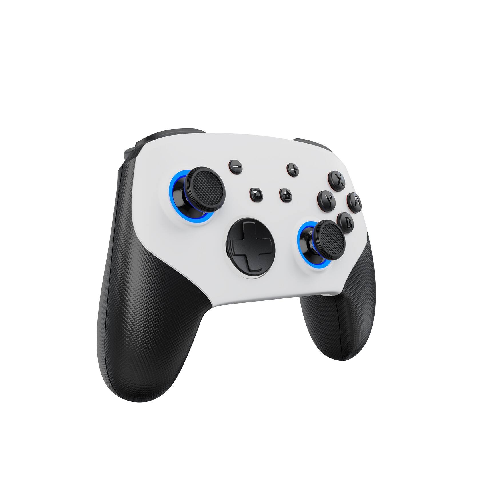 Alt View 3. Cluzine - Game Controller Mechanical Buttons Metal Joystick Non-Slip Grip Light Burst Fire Gamepad - Red.
