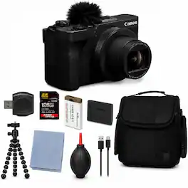 Bundle - Canon - PowerShot V1 Digital Camera + 128GB Package Kit
