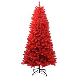 Forest'nSky - 5 ft. PVC Artificial Christmas Tree with 624 Tips and Metal Stand - Red