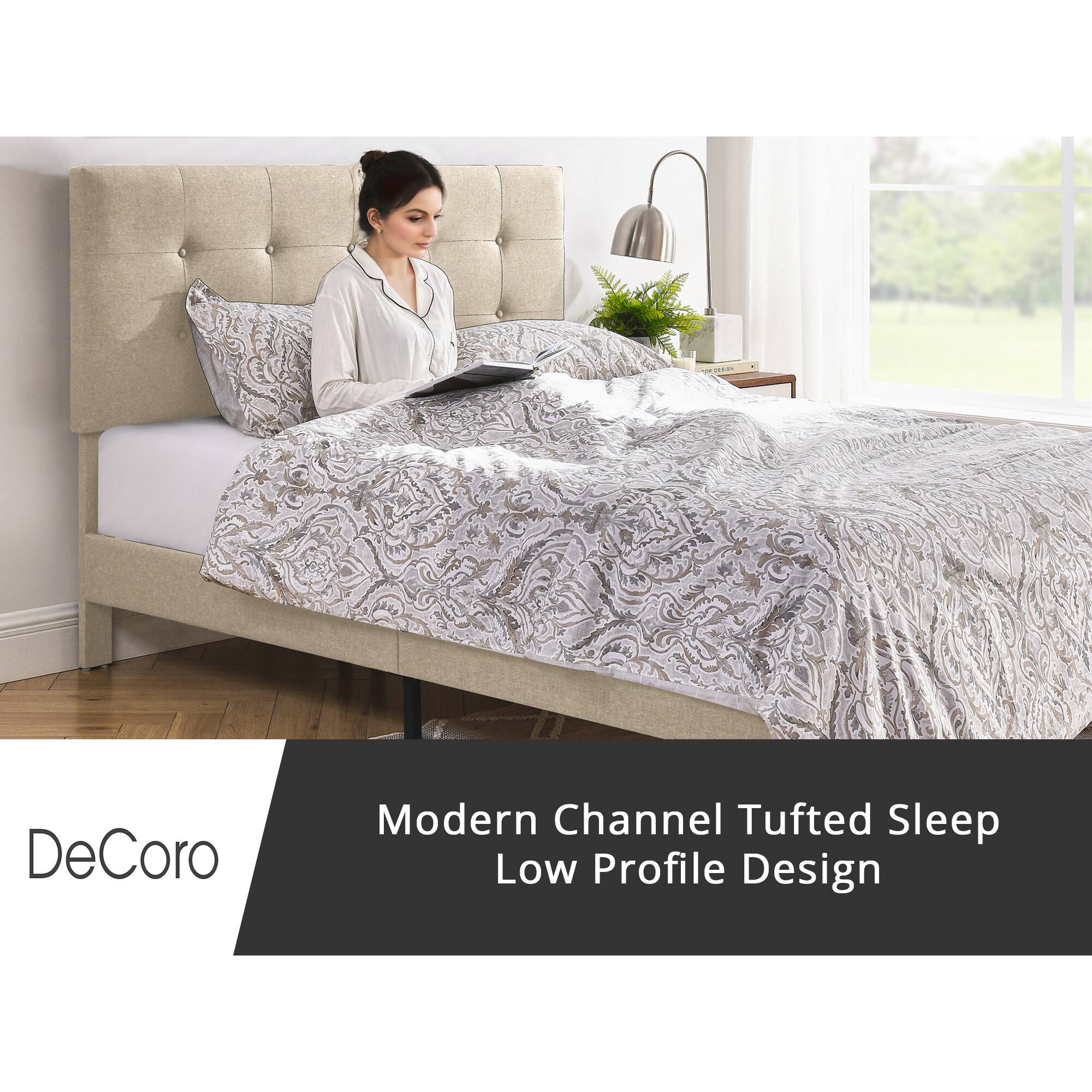 DeCoro  
Modern Channel Tufted Sleep  
Low Profile Design