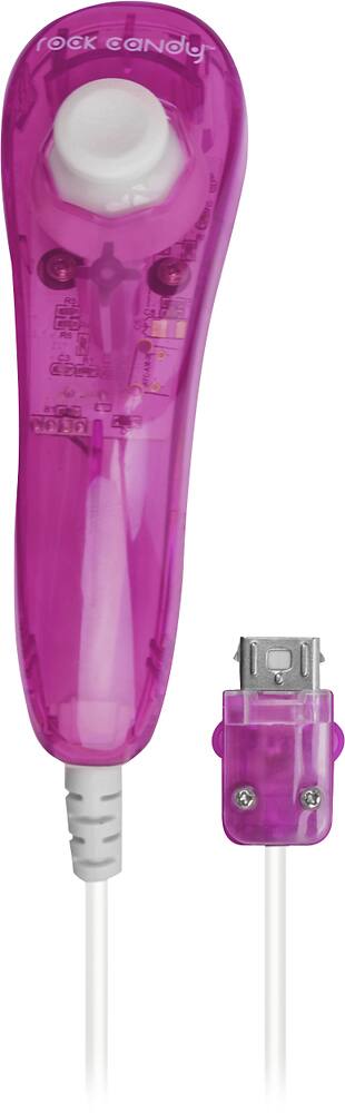 Front. PDP - Rock Candy Light Chuck Controller for Nintendo Wii - Pink.