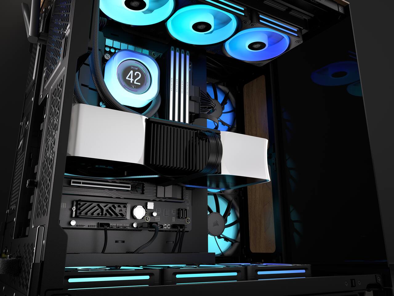 Alt View 9. CORSAIR - Corsair MP700 Elite M.2 2280 1TB PCIe 5.0 x4 3D TLC SSD Up to 10000 MB/s.