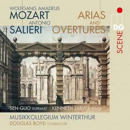 WOLFGANG AMADEUS MOZART
ARIAS AND OVERTURES
ANTONIO SALIERI
SEN GUO SOPRANO
KENNETH TARVER TENOR
MUSIKKOLLEGIUM WINTERTHUR
DOUGLAS BOYD CONDUCTOR
DG SCENE