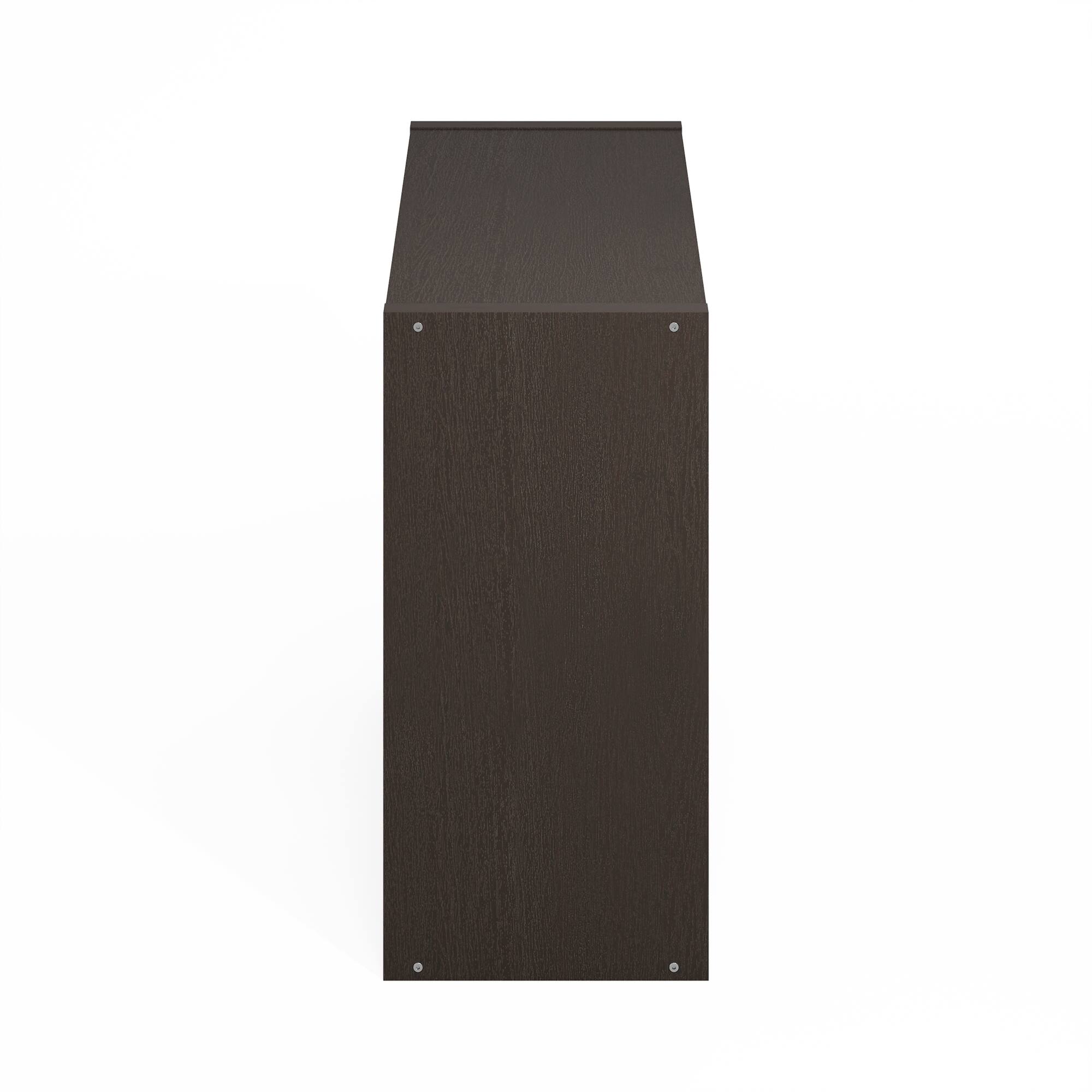 Alt View 2. Furinno - Hermite 4-Cube Open Shelves Kitchen Storage, Kitchen Island, Bakers Rack, Buffet Sideboard - Dark Oak.