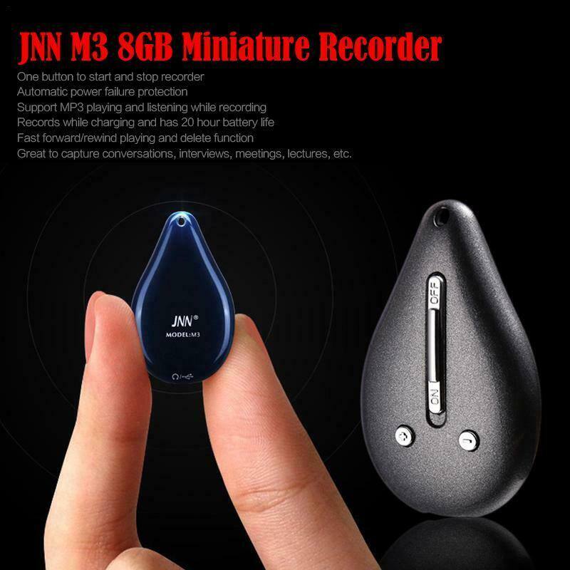 JNN M3 8GB Miniature Recorder

- One button to start and stop recorder
- Automatic power failure protection
- Support MP3 playing and listening while recording
- Records while charging and has 20 hour battery life
- Fast forward/rewind playing and delete function
- Great to capture conversations, interviews, meetings, lectures, etc.

JNN MODEL: M3

OFF NO  
ON