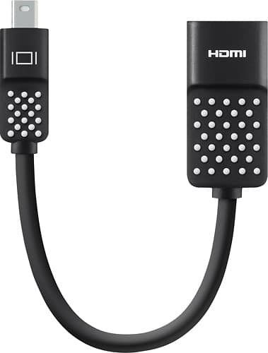 Front. Belkin - Mini Displayport To HDMI Adapter 4K - Black/White.