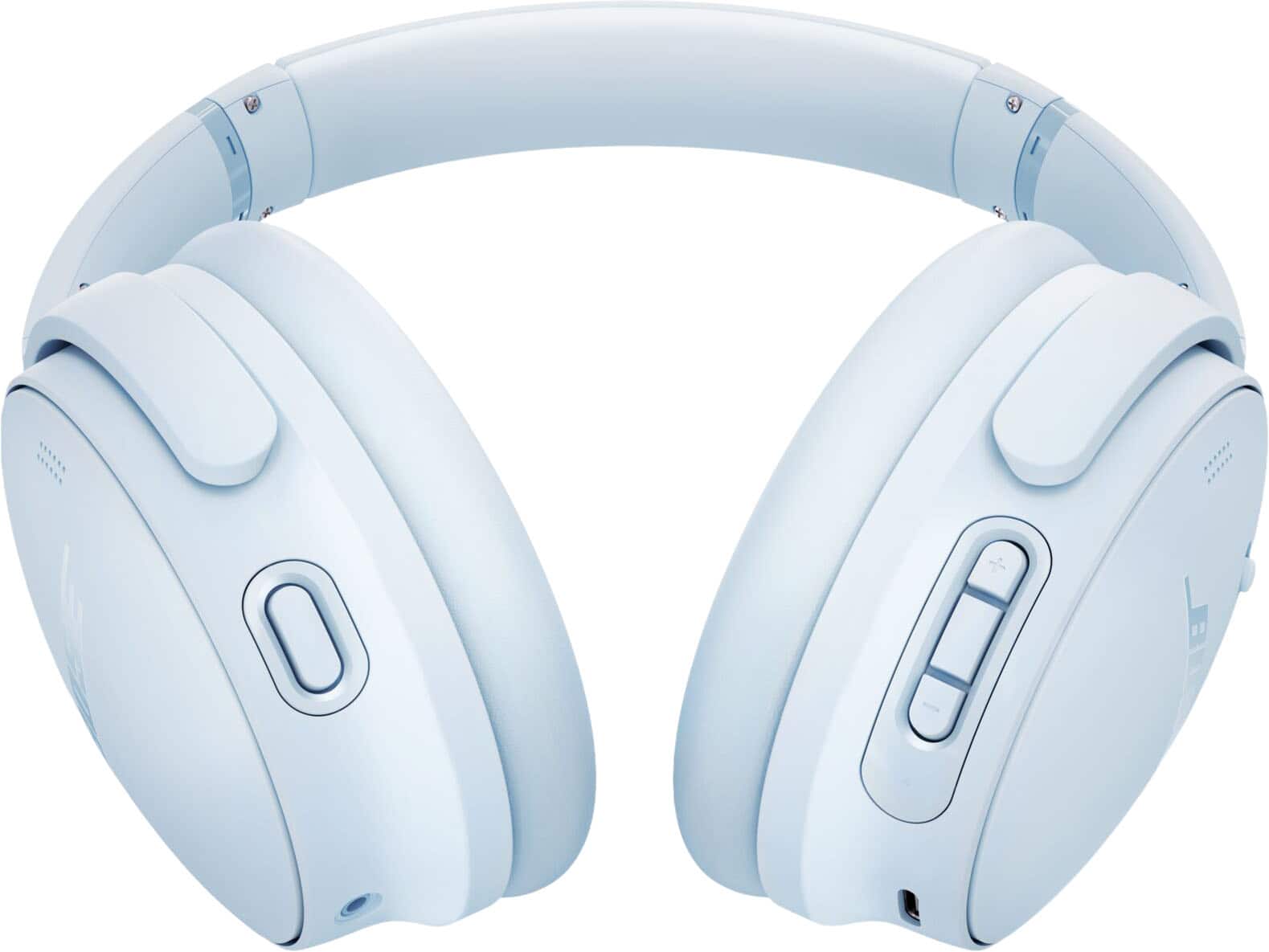 Back. Bose - QuietComfort Wireless Noise Cancelling Over-the-Ear Bluetooth Headphones - Ice Blue.