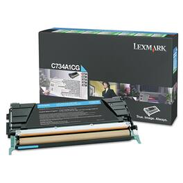 Lexmark - X746A1CG Return Program 7,000 Page-Yield Toner - Cyan