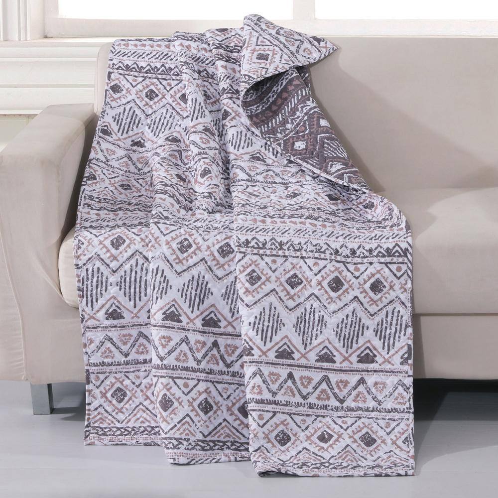 Front. Barefoot Bungalow - Greenland Home Fashions Barefoot Bungalow Denmark Accessory Throw Blanket - 50x60", Ivory - Ivory.