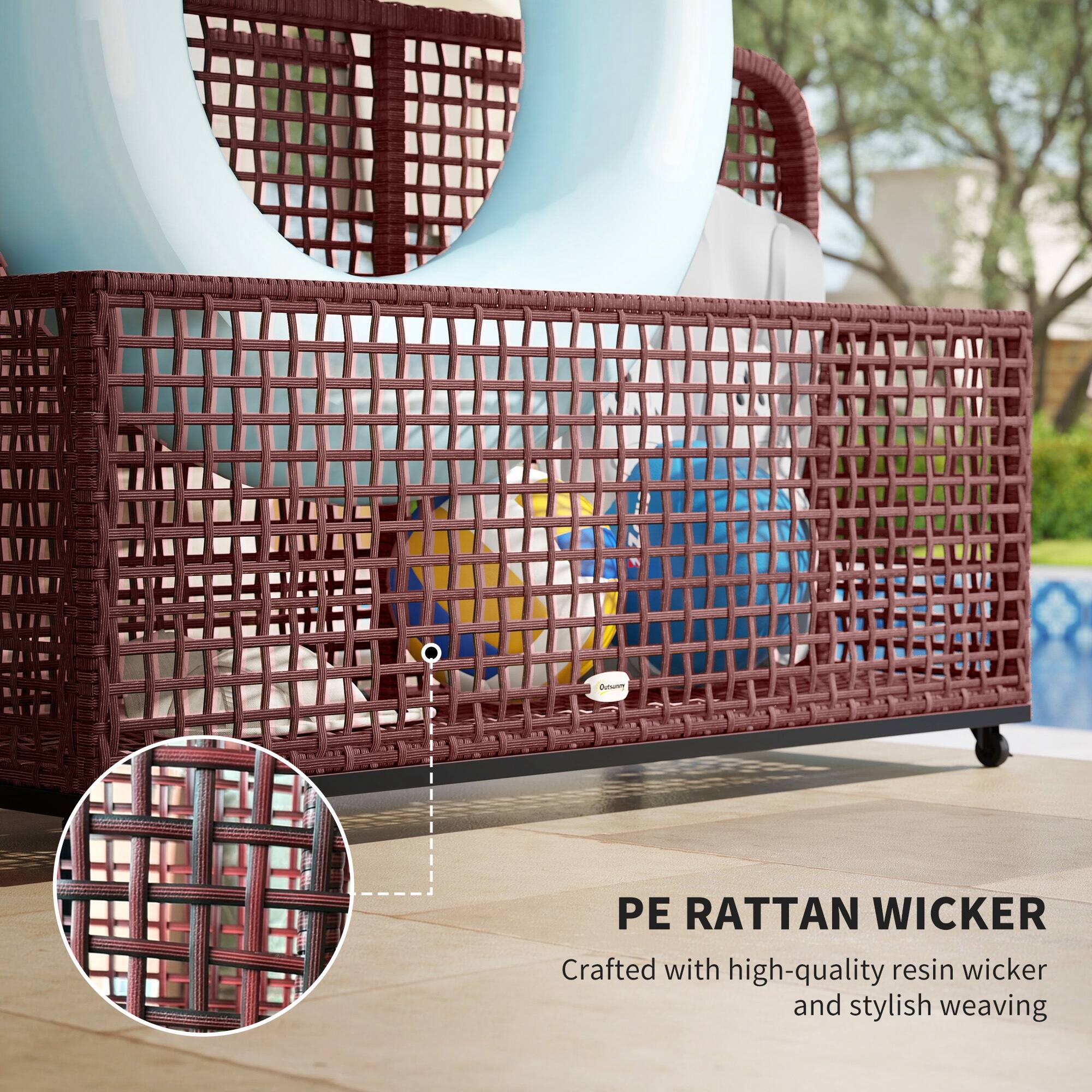 PE RATTAN WICKER
Crafted with high-quality resin wicker and stylish weaving