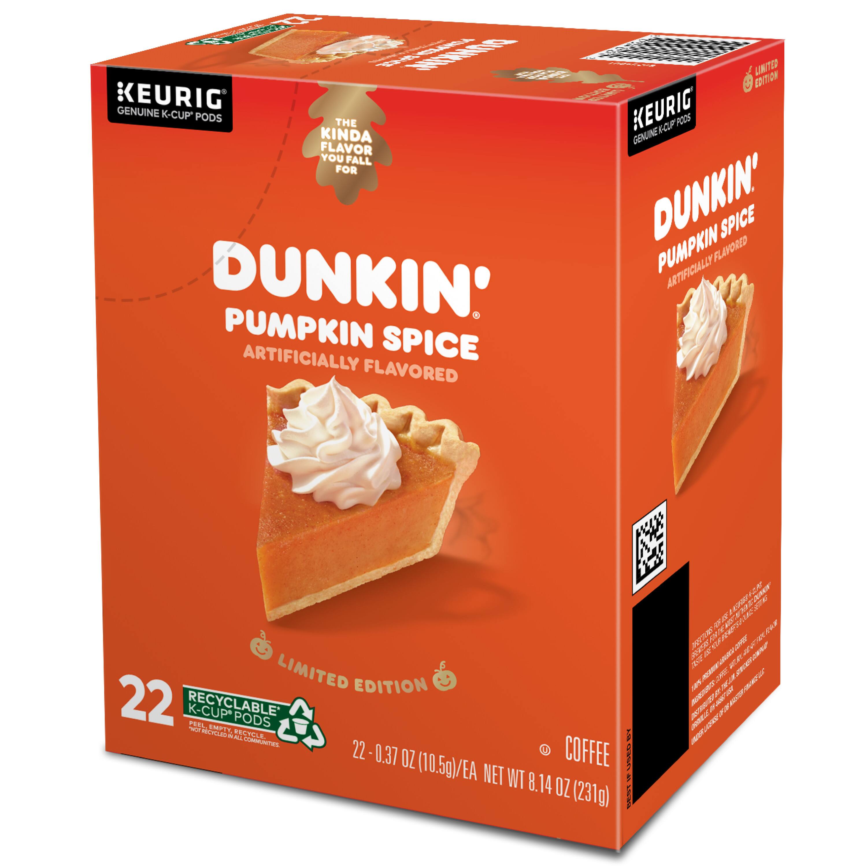 Angle. Dunkin' - Pumpkin Spice, 22ct.