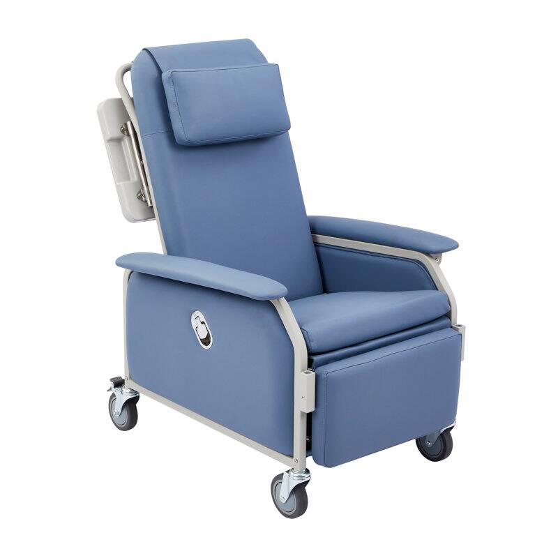 Front. Viva Comfort - Oversize Recliner, Bariatric 3-Position Geri-Chair Recliner - Blue.