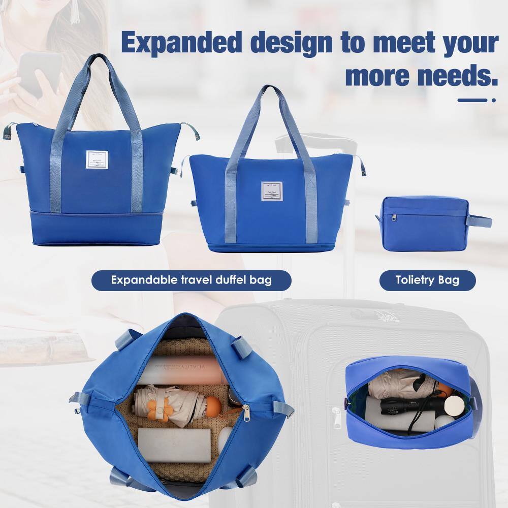 Expanded design to meet your more needs.

Expandable travel duffel bag

Toiletry Bag