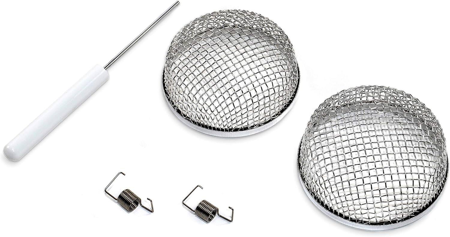 Angle. HQRP - HQRP 2.8" RV Furnace Vent Screen Cover w/Tool, for Duo-Therm & Suburban Vents - Silver.