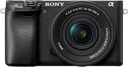 Sony - Alpha 6400 APS-C Mirrorless Camera 4K Video Camera with E PZ 16-50mm Lens - Black
