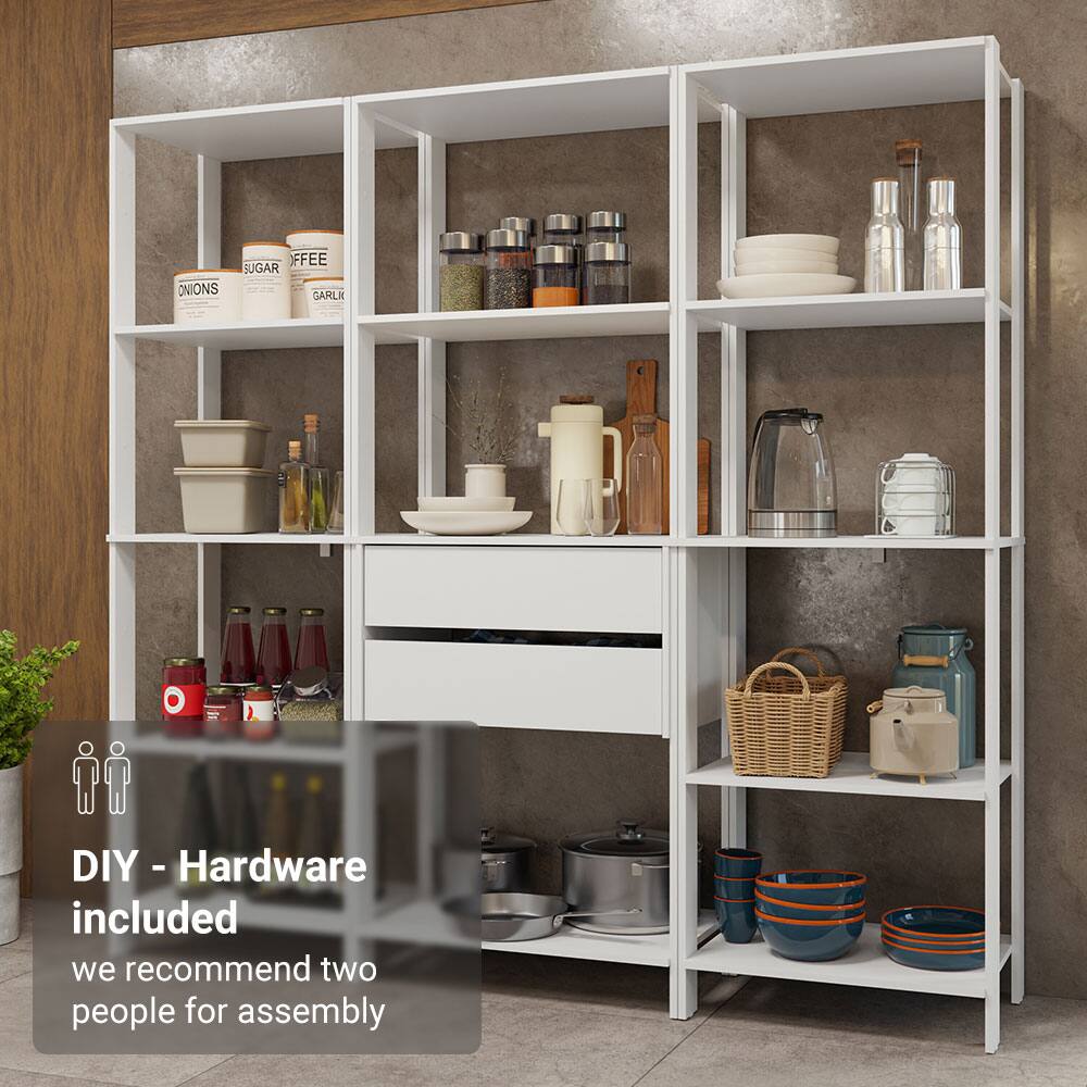 DIY - Hardware included  
we recommend two people for assembly