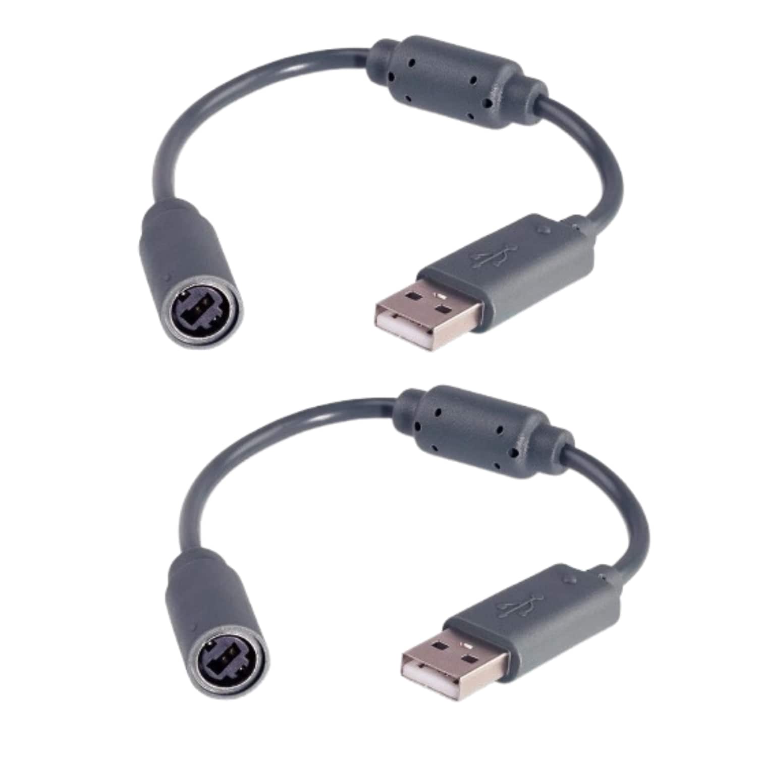Stock Preferred - 2 Pack USB Breakaway Dongle Cable Cord Adapter for Xbox 360 & PC Wired Controllers – Safe Disconnect Design