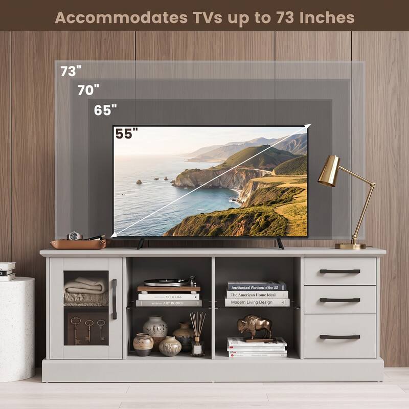 Accommodates TVs up to 73 Inches

73" 70" 65" 55"

MET BOOKS ART BOOKS

Architectural Wonders of the US The American Home Ideal Modern Living Design