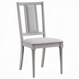 Manhattan Lane - Mori Dining Side Chair Set of 2, Cutout Back, Linen Seat - Natural Gray