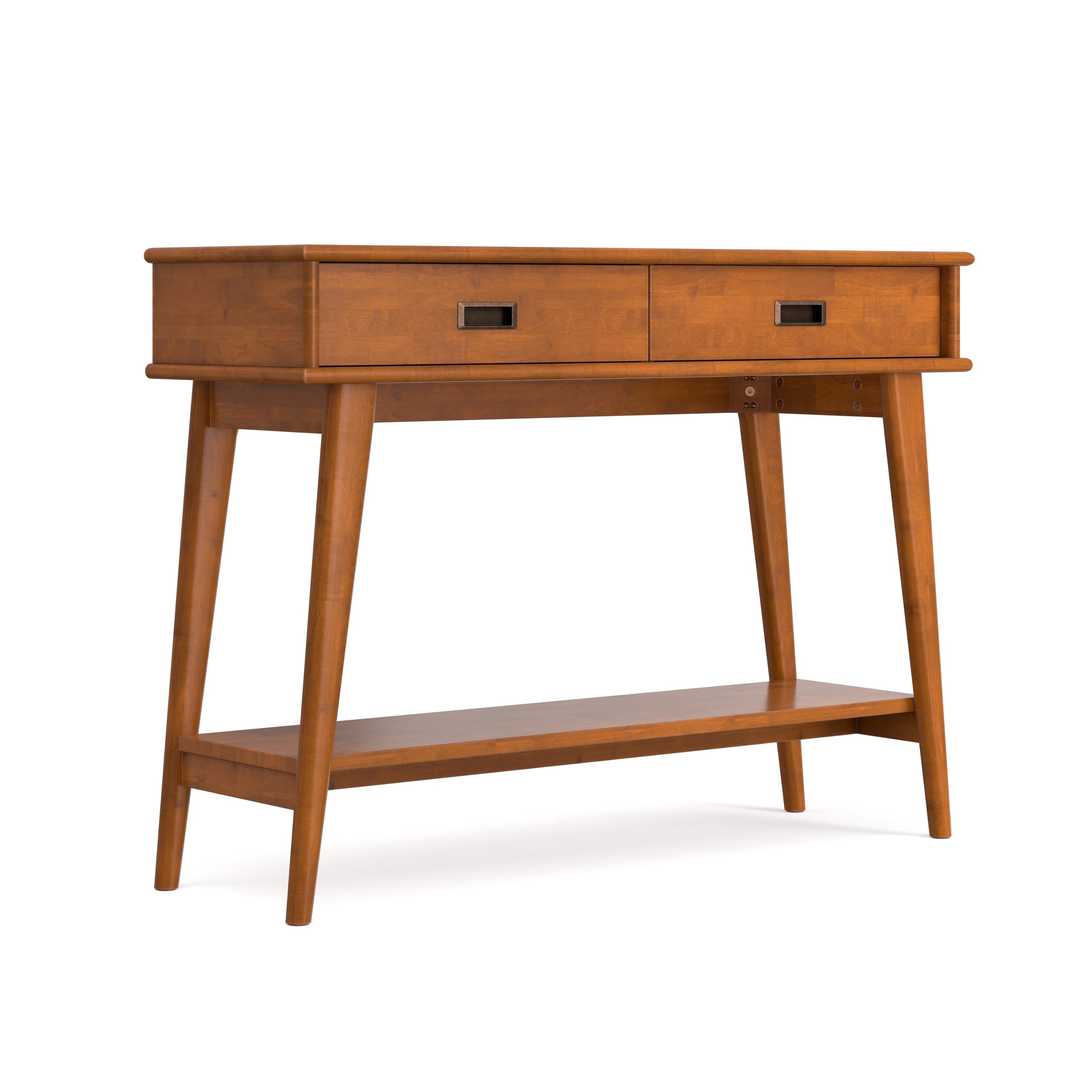Simpli Home - Draper Console Table - Teak Brown