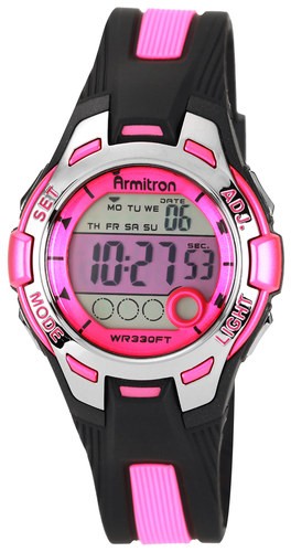 Armitron - Women's Sport Digital Chronograph Watch - Pink/Black