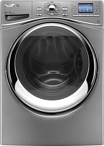 Front Standard. Whirlpool - 4.3 Cu. Ft. Steam Washer - Lunar Silver.