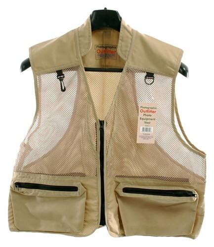 Front Standard. Photographic Outfitters - Photo Vest (Medium) - Khaki.