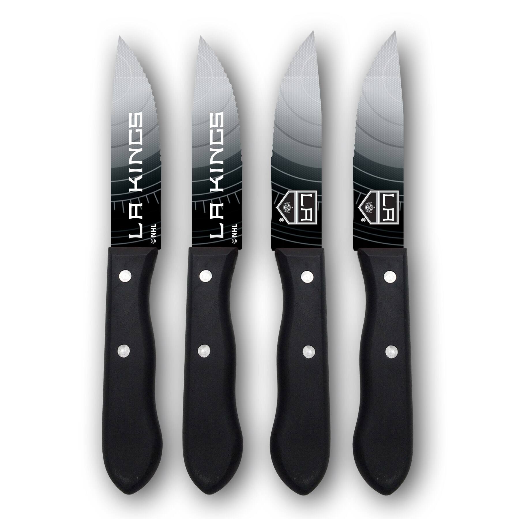Woodrow - Los Angeles Kings 4-Piece Stainless Steel Steak Knife Set - Multicolor
