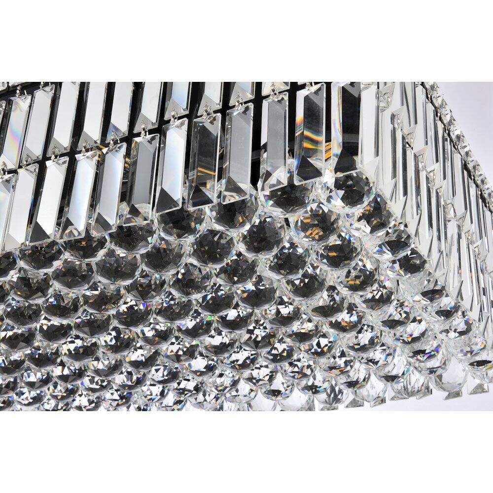 Alt View 1. Elegant Lighting - Maxime 36 Inch Black Chandelier - Black And Clear.