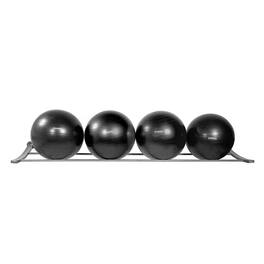 Power Systems - Stability Ball Rack – Wall-Mount Stand Holds 4 Exercise Balls - Black